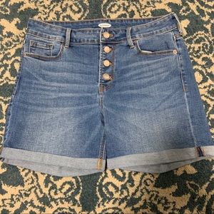 old navy high waisted button fly shorts size eight